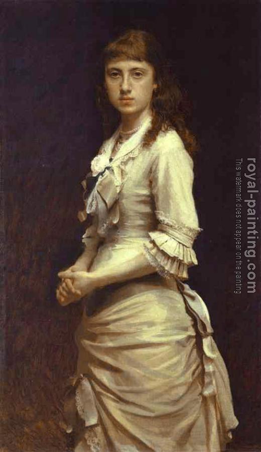 Ivan Nikolaevich Kramskoy : Portrait of Sophia Kramskaya the Artist's Daughter